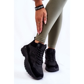 Women's High Sport Shoes Memory Foam System Big Star KK274356 Black 2