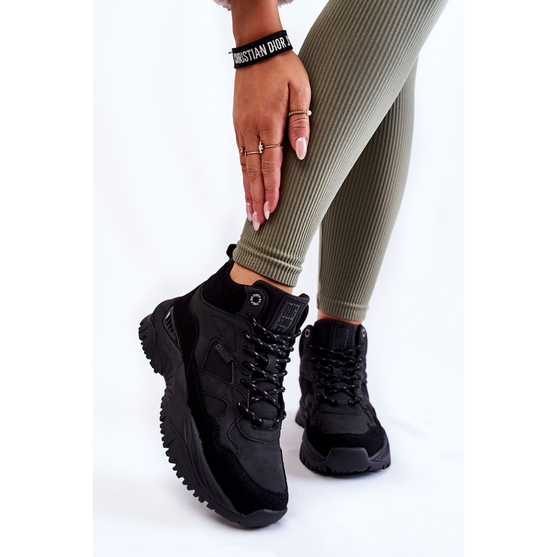 Women's High Sport Shoes Memory Foam System Big Star KK274356 Black 2