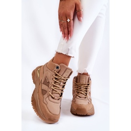 Women's High Sport Shoes Memory Foam System Big Star KK274355 Beige 1 Women's High Sport Shoes Memory Foam System Big Star KK274355 Beige 1