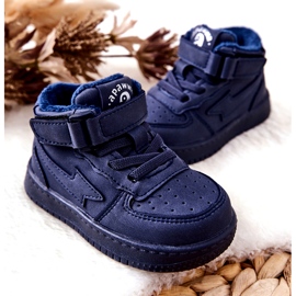Children's insulated sports shoes GQ400 navy blue 3 Children's insulated sports shoes GQ400 navy blue 3