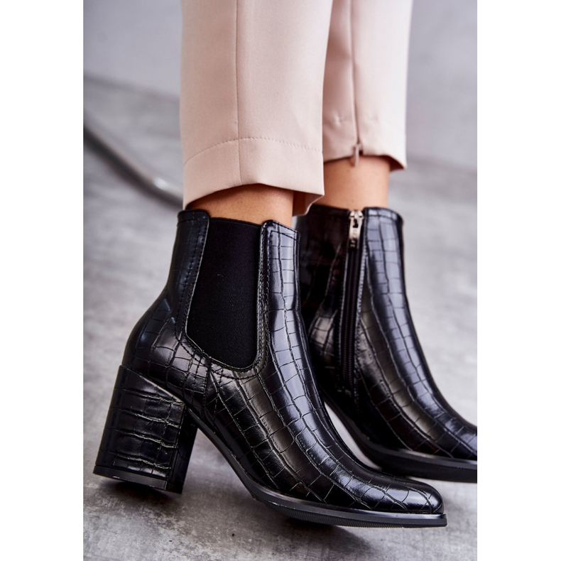 PL4 Snake Leather Boots La.Fi 260038B-XC Black 260038B-XC 5