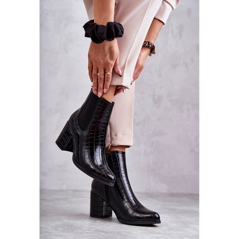 PL4 Snake Leather Boots La.Fi 260038B-XC Black 260038B-XC 3