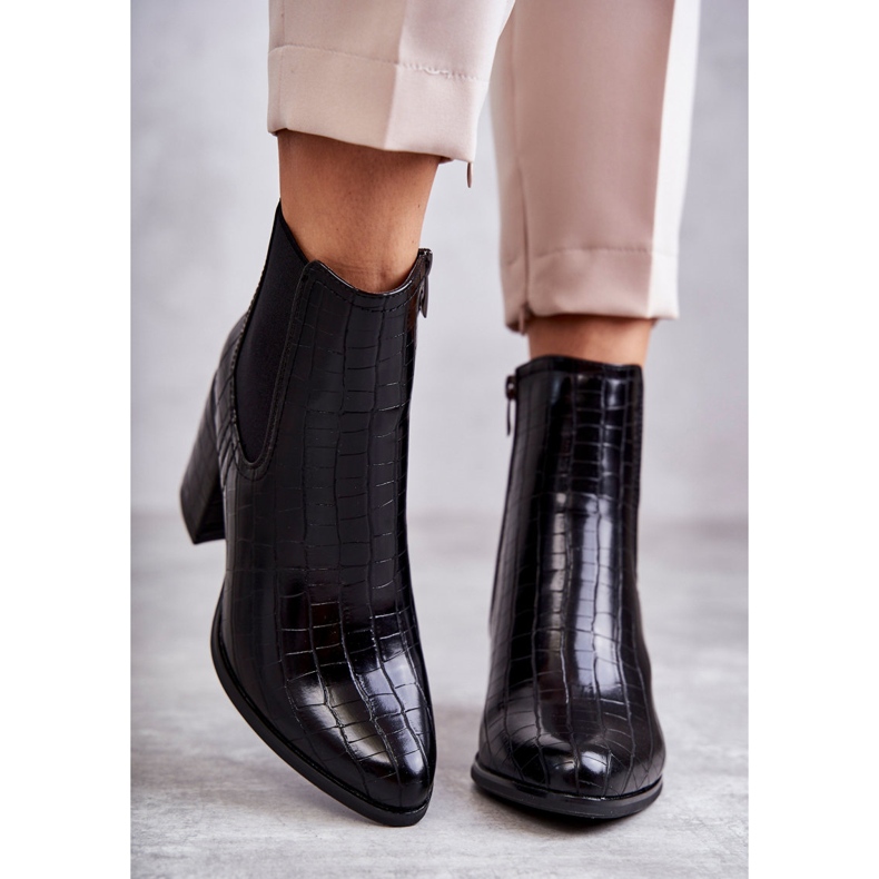 PL4 Snake Leather Boots La.Fi 260038B-XC Black 260038B-XC 1