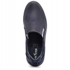 Olivier Men's moccasin shoes 283GT, navy blue 4