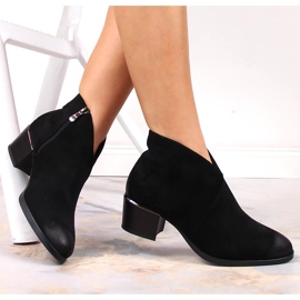Black Vinceza high-heeled suede boots for women 1