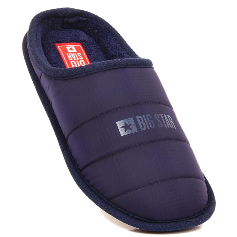 Men's navy blue insulated slippers Big Star KK174360 1