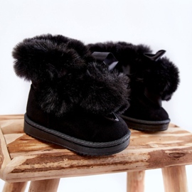 Children's Youth Warm Snow Boots Black Roofy 1