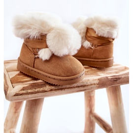 Children's Youth Warm Snow Boots Brown-White Roofy 2 Children's Youth Warm Snow Boots Brown-White Roofy 2