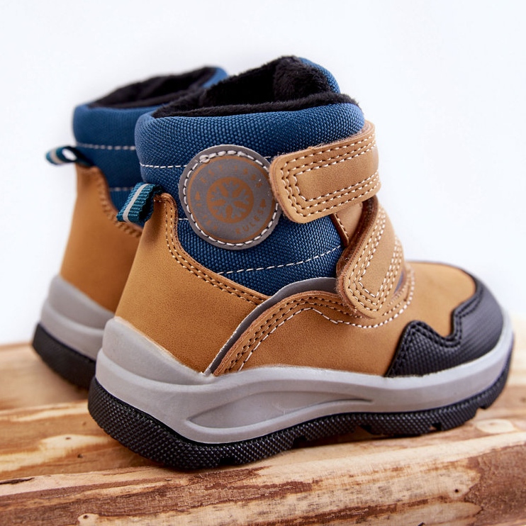 Children's Warm Boots With Velcro Camel Tweety brown 1