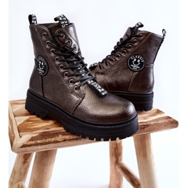 Children's Warm Boots Trappers Dark Gray Conley brown 2