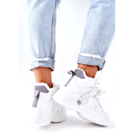 News Women's White Warm Sneakers Snow Kaphia 21BT26-4356 3