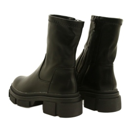 Women's leather boots on the thick M. Daszyński MR2127-20 black 3 Women's leather boots on the thick M. Daszyński MR2127-20 black 3