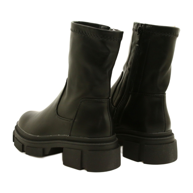 Women's leather boots on the thick M. Daszyński MR2127-20 black 3 Women's leather boots on the thick M. Daszyński MR2127-20 black 3