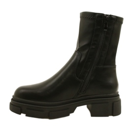 Women's leather boots on the thick M. Daszyński MR2127-20 black 1 Women's leather boots on the thick M. Daszyński MR2127-20 black 1