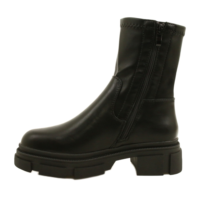 Women's leather boots on the thick M. Daszyński MR2127-20 black 1 Women's leather boots on the thick M. Daszyński MR2127-20 black 1