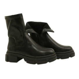 Women's leather boots on the thick M. Daszyński MR2127-20 black 4 Women's leather boots on the thick M. Daszyński MR2127-20 black 4