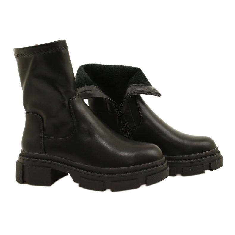 Women's leather boots on the thick M. Daszyński MR2127-20 black 4 Women's leather boots on the thick M. Daszyński MR2127-20 black 4