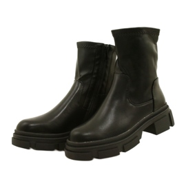 Women's leather boots on the thick M. Daszyński MR2127-20 black 2 Women's leather boots on the thick M. Daszyński MR2127-20 black 2