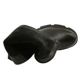 Women's leather boots on the thick M. Daszyński MR2127-20 black 5 Women's leather boots on the thick M. Daszyński MR2127-20 black 5