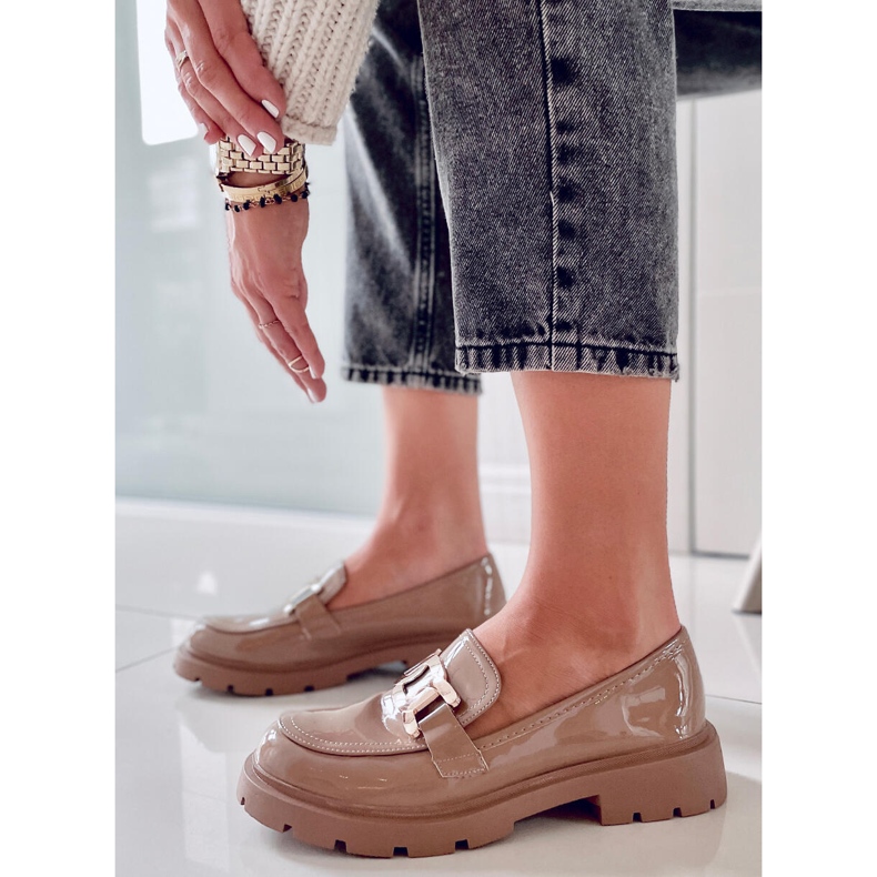 PA1 Sophie Khaki women's loafers beige brown 2