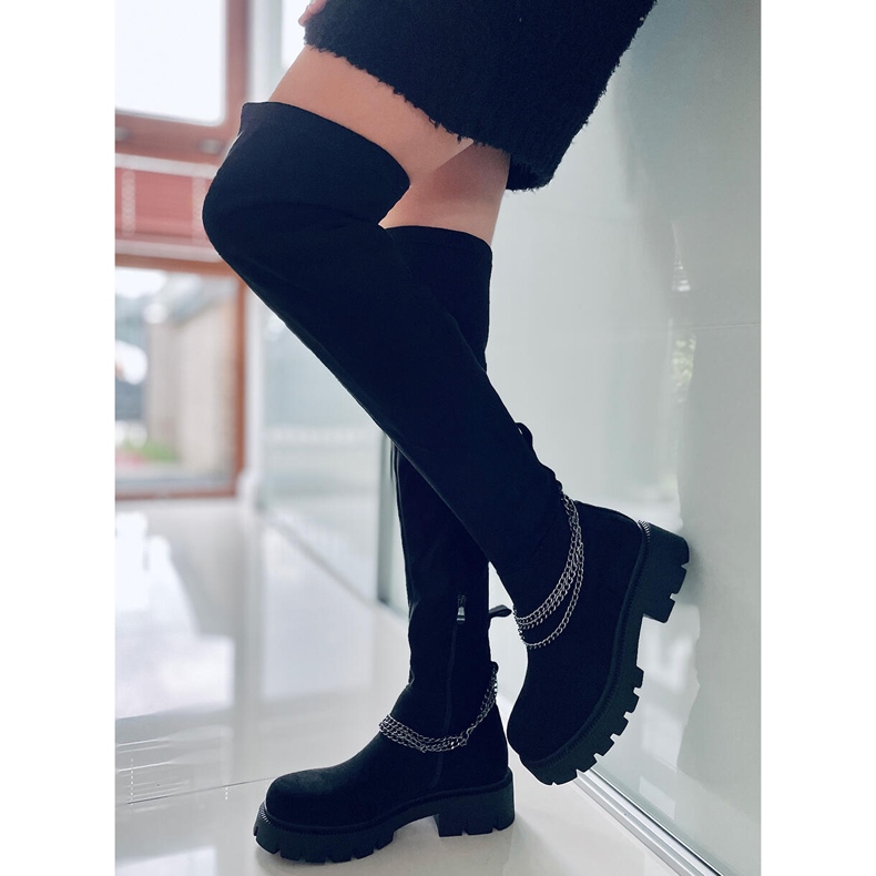 PA1 Women's Furry Black boots 1