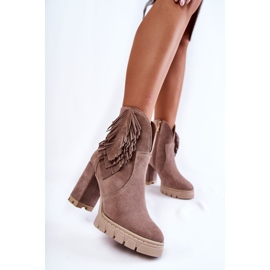 Suede Platform Boots Lewski Shoes 3251 Cappucino brown 1 Suede Platform Boots Lewski Shoes 3251 Cappucino brown 1
