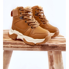 FR1 Children's Boots Warm Trappers With Zipper Camel Marvin brown 1