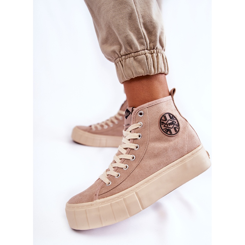 Lee Cooper LCJ-22-31-1434L Beige High Sneakers 2 Lee Cooper LCJ-22-31-1434L Beige High Sneakers 2