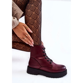 Sergio Leone Women's Boots On the Platform Burgundy Randi red 1