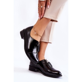 Lacquered Fashionable shoes Laura Messi 2532 Black 2