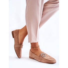 PS1 Classic Dark Beige Suede Loafers from Halla 2