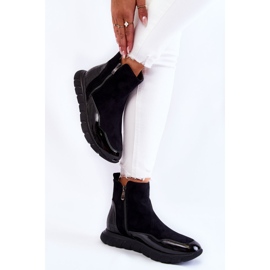 Vinceza Suede Women's Black Ankle Boots Sneakers 1