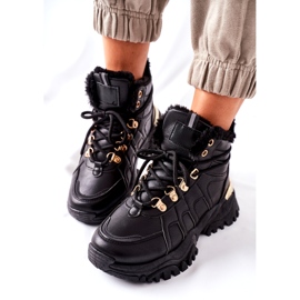 BM Women's Black Warm Boots Hareshaw HF218 1