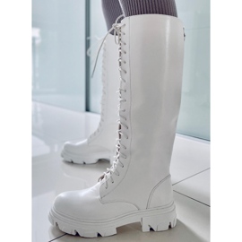 BM Hanson White women's riding boots 1