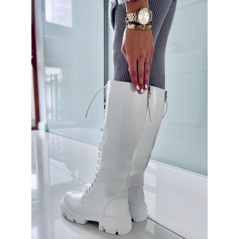 BM Hanson White women's riding boots 2