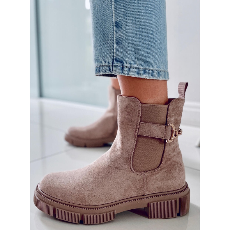 BM Women's Chelsea boots Chance Khaki beige 1