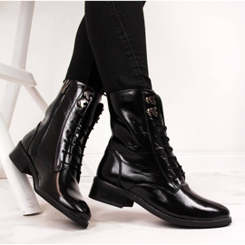 Black Dolce Pietro women's leather boots 2