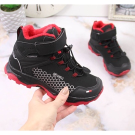 Children's waterproof snow boots with Velcro American Club AM904B black 2 Children's waterproof snow boots with Velcro American Club AM904B black 2