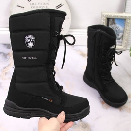 Black American Club children's high waterproof snow boots 1