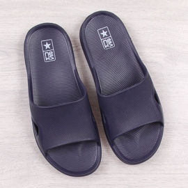 Men's navy blue foam slippers NEWS 2