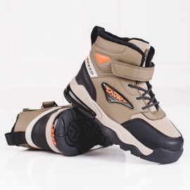 Lace-up insulated boy boots Shelovet beige 1