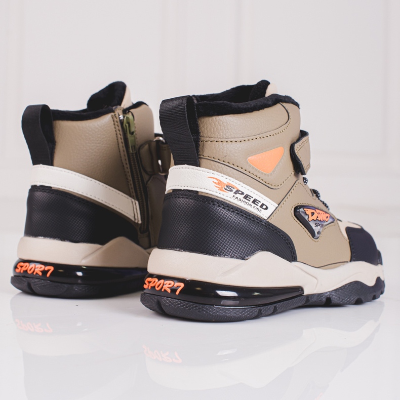 Lace-up insulated boy boots Shelovet beige 2