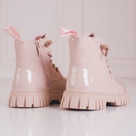 Pink lacquered Shelovet girls' boots 1