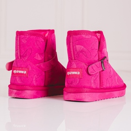 Girls' snow boots with a Shelovet pattern in pink 1