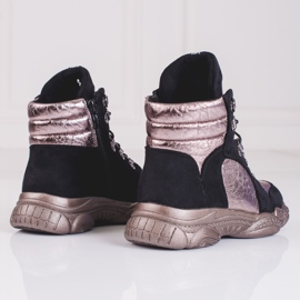 Girls' boots on a thick Shelovet sole black 1