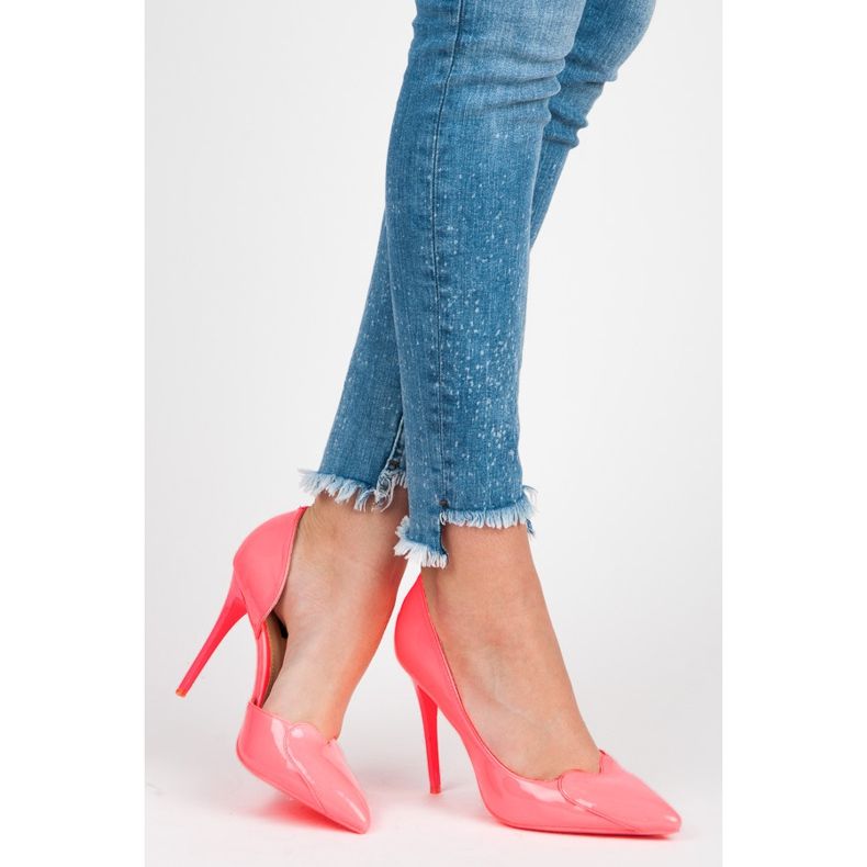 Vices Neon sweetheart heels pink 1