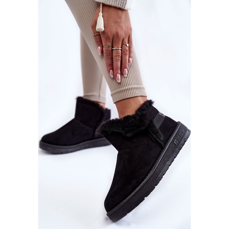 Women's Black Snow Boots Big Star KK274622 2