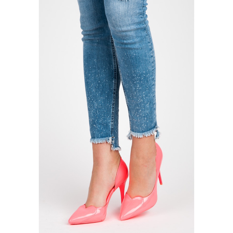 Vices Neon sweetheart heels pink 2