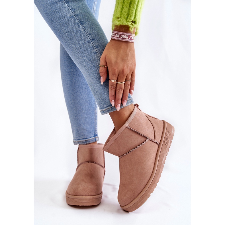 Women's insulated snow boots Big Star KK274293 Light pink 1