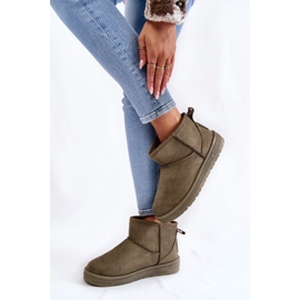 Women's Warm snow boots Big Star KK274292 Khaki brown 2